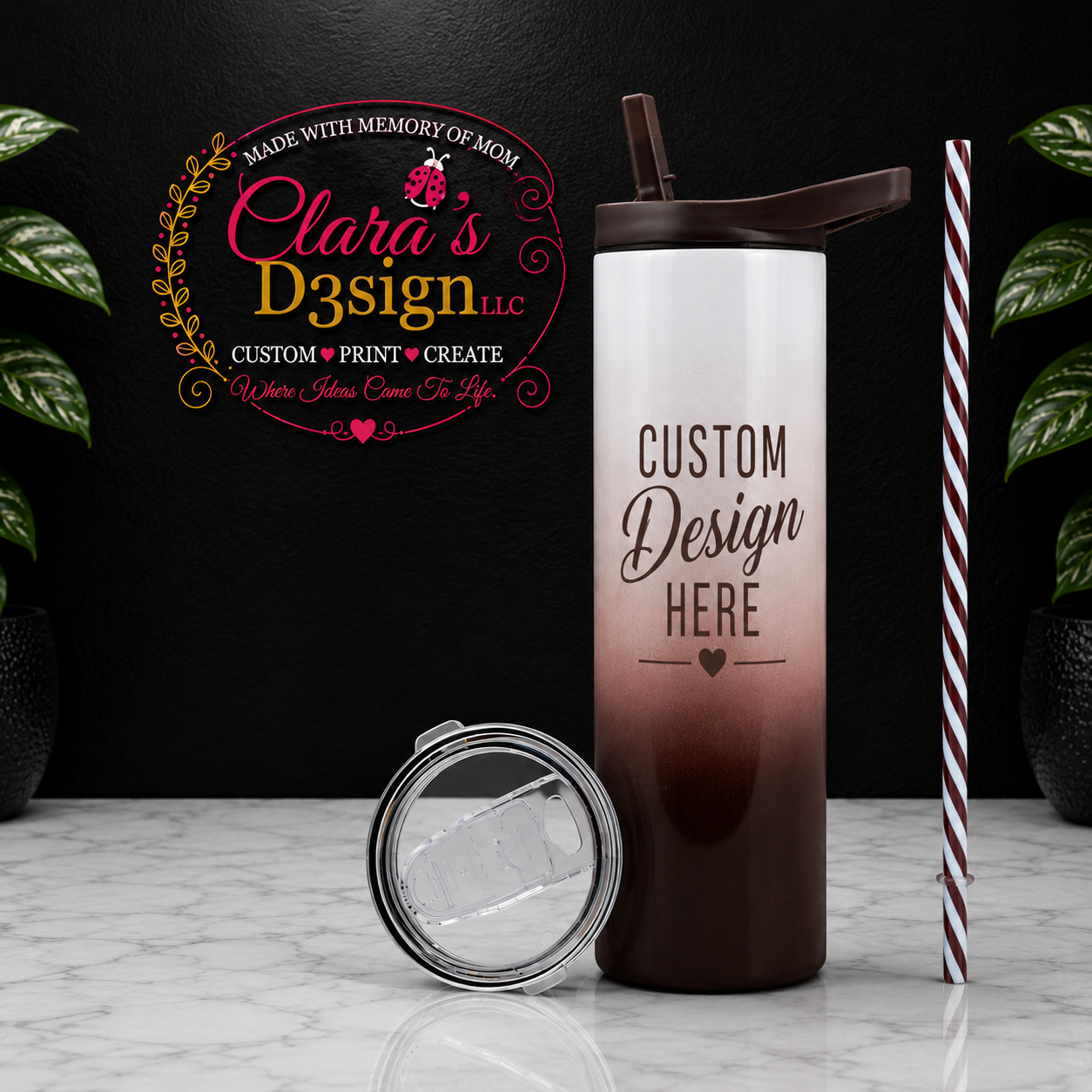 20oz Duo Ombre Skinny Tumbler