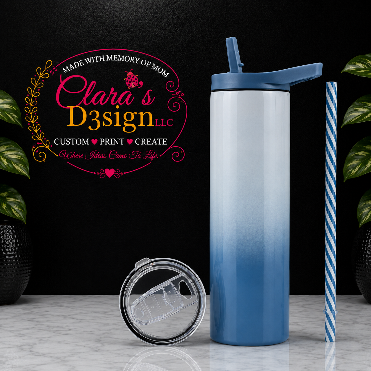 20oz Duo Ombre Skinny Tumbler