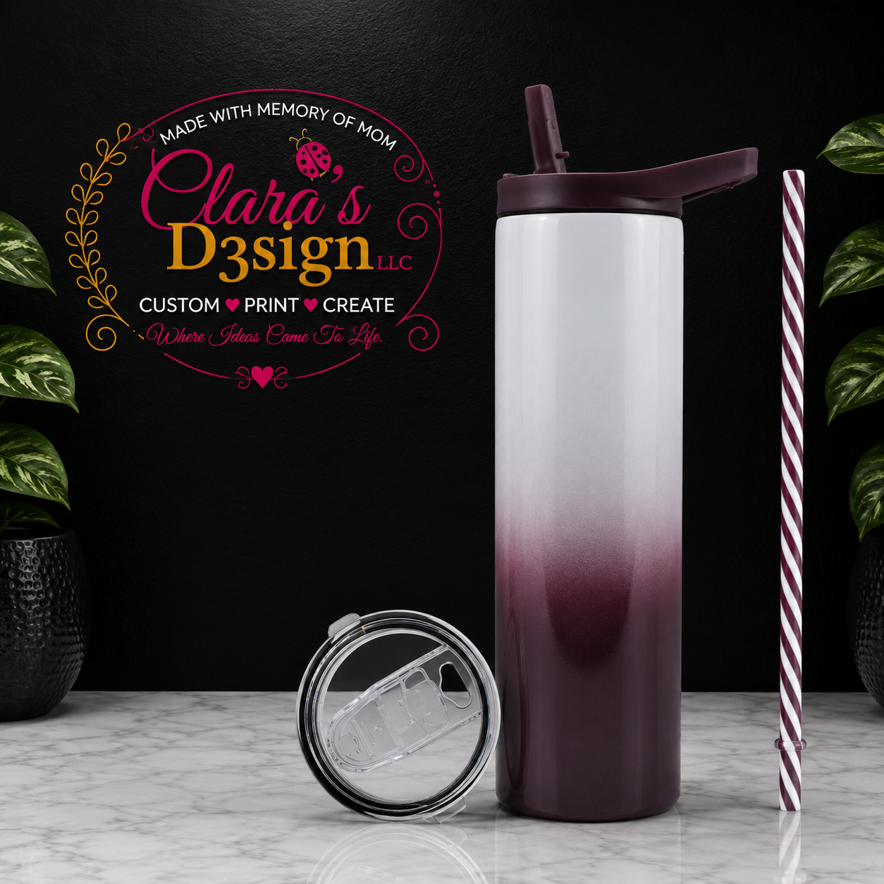 20oz Duo Ombre Skinny Tumbler