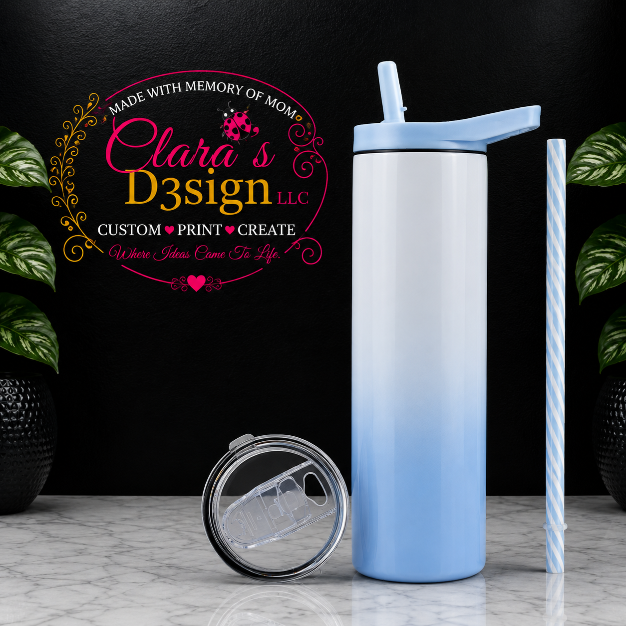 20oz Duo Ombre Skinny Tumbler